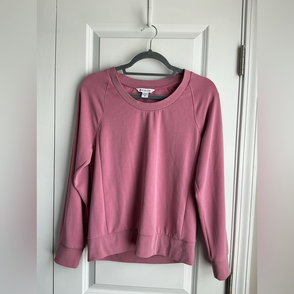 Athleta Sweaters - Athleta Women’s Seasoft Scoop Neck Sweatshirt Dusty Pink (Size XS)